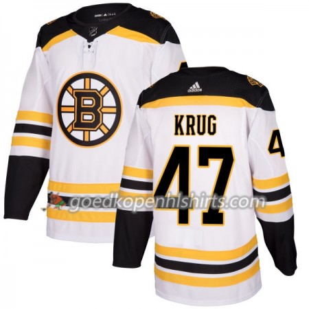 Boston Bruins Torey Krug 47 Adidas 2017-2018 Wit Authentic Shirt - Mannen